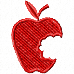 Apple Embroidery Design 10
